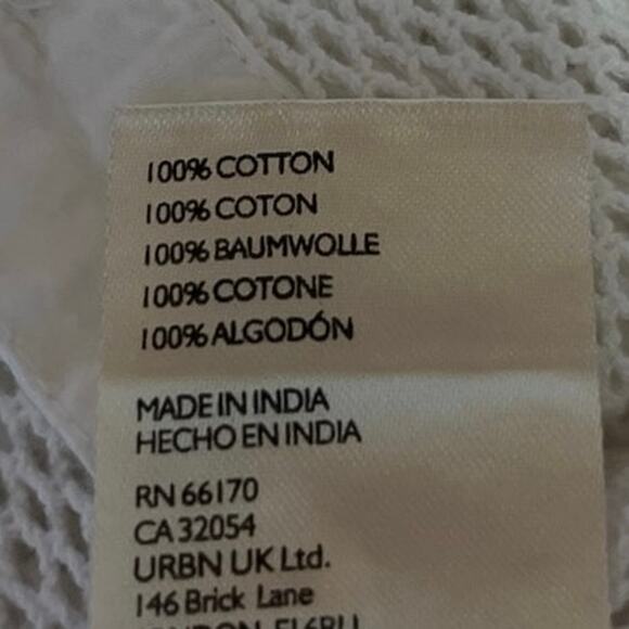 Free People Siggi White Button Open Knit Long Sleeve Sheer Shirt Blouse Top XS - Picture 5 of 5